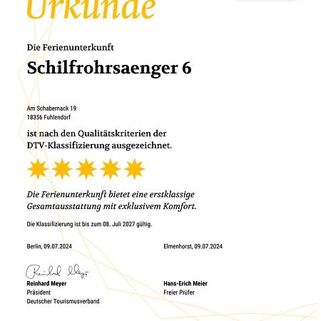 Ferienhaus Schilfrohrsaenger 6 Fuhlendorf  Eksteriør billede
